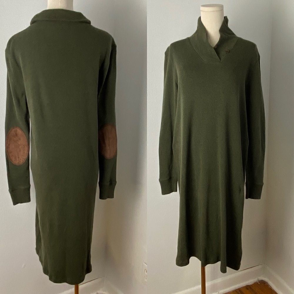 Lauren Ralph Lauren Olive Green Midi Dress